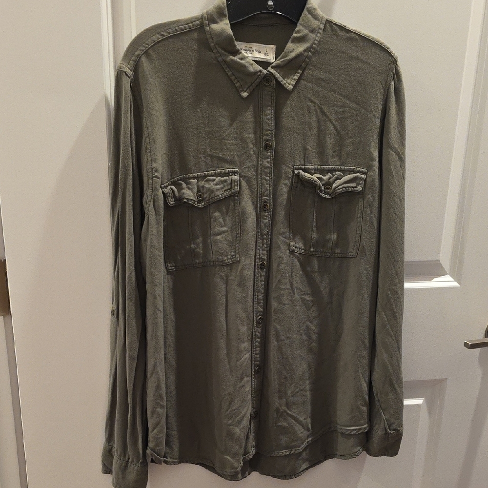 Olive Green Casual Shirt
